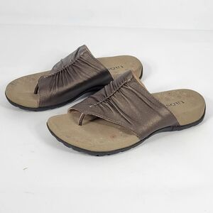 Taos Leather Bronze Sandals #791 Size 6